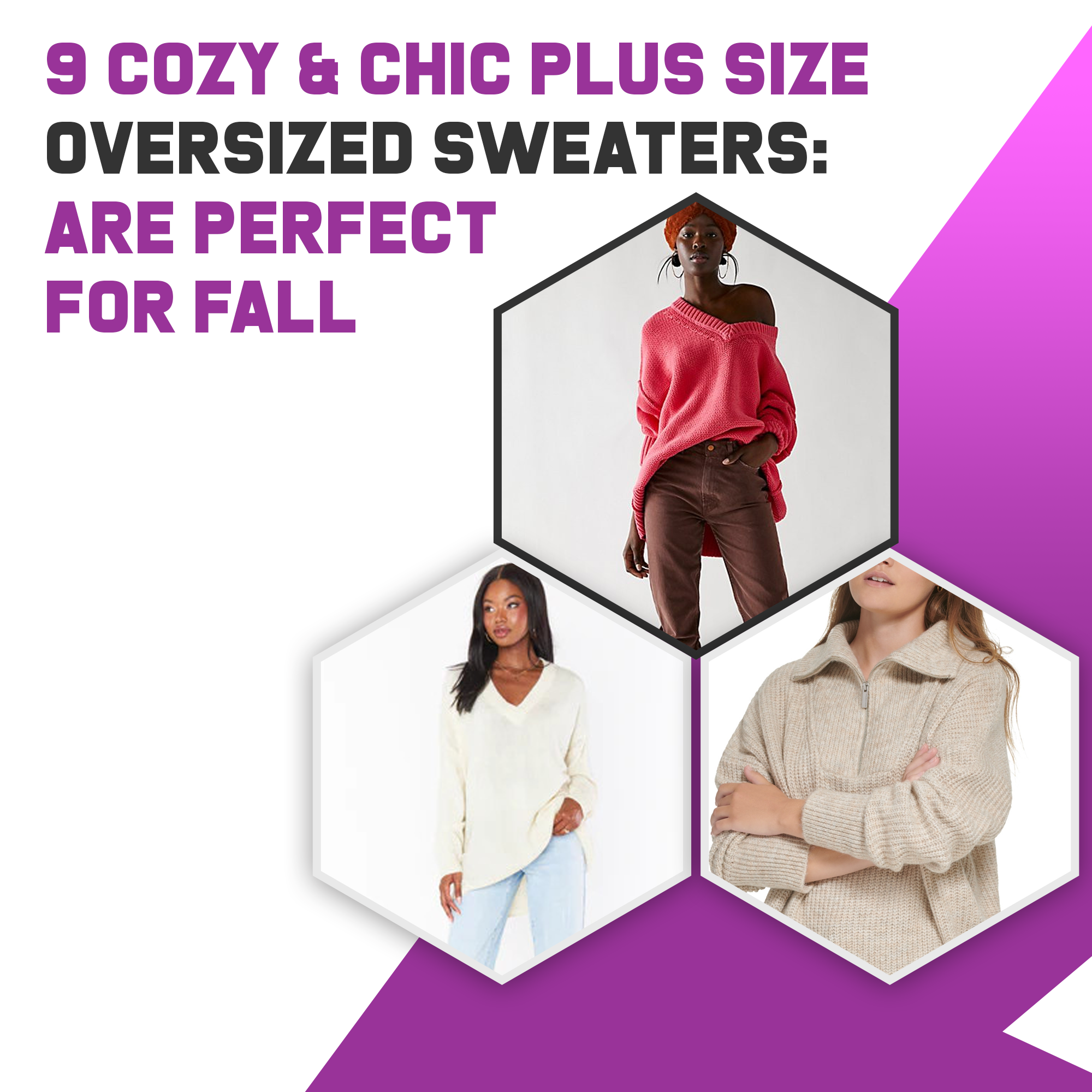 9 Cozy & Chic Plus Size Oversized Sweaters: Are Perfect For Fall