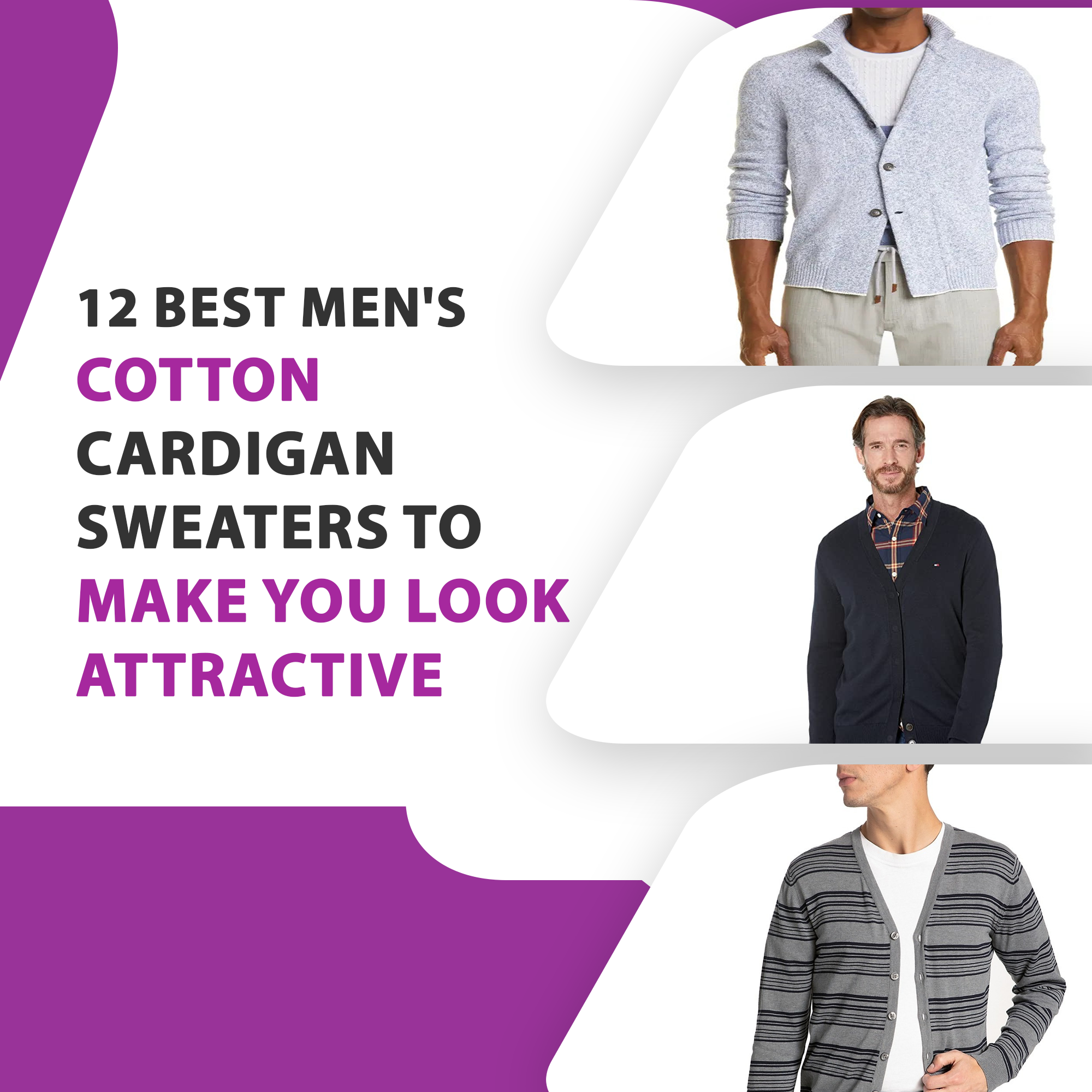 12 Best Men’s Cotton Cardigan Sweaters To Make You Look Attractive